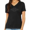 vinnysWomen's Relaxed Jersey Short Sleeve V Neck Tee Thumbnail